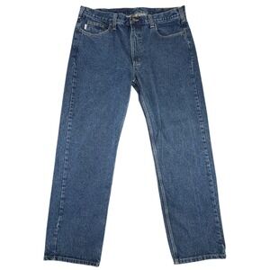 Carhartt Men's Traditional Fit Denim Straight Leg Jean Blue Size 40x32 B480 DVB
